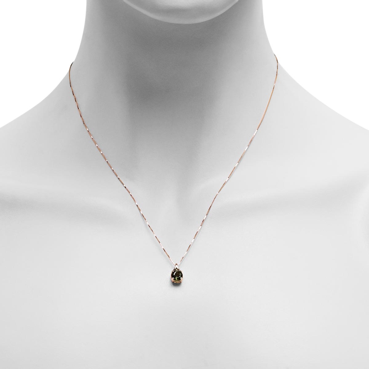 Maine Green Tourmaline Necklace in 14kt Yellow Gold