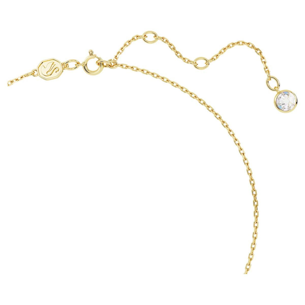 Swarovski Yellow Crystal Square Stilla Necklace in Yellow Tone Plate