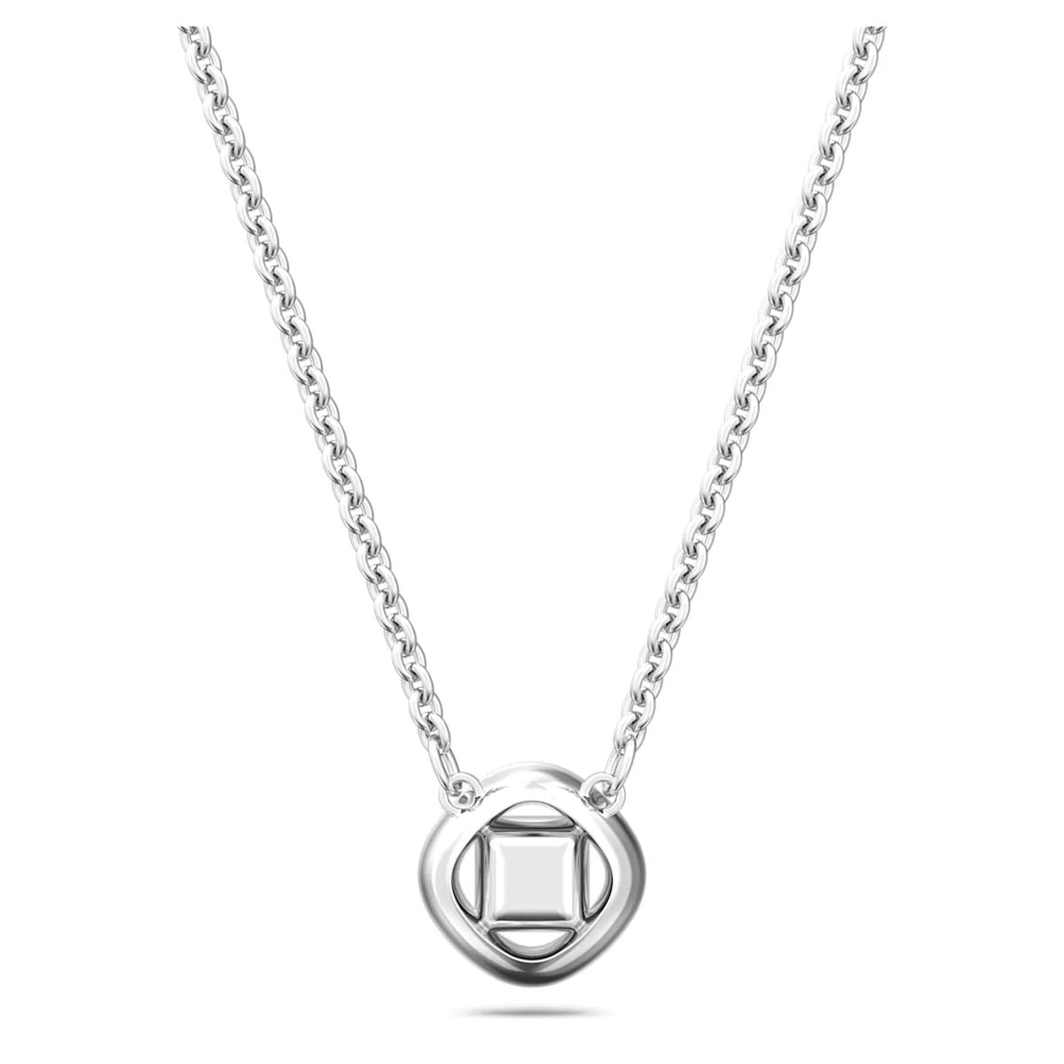 Swarovski Angelic Necklace Square Cut Blue Rhodium Plated