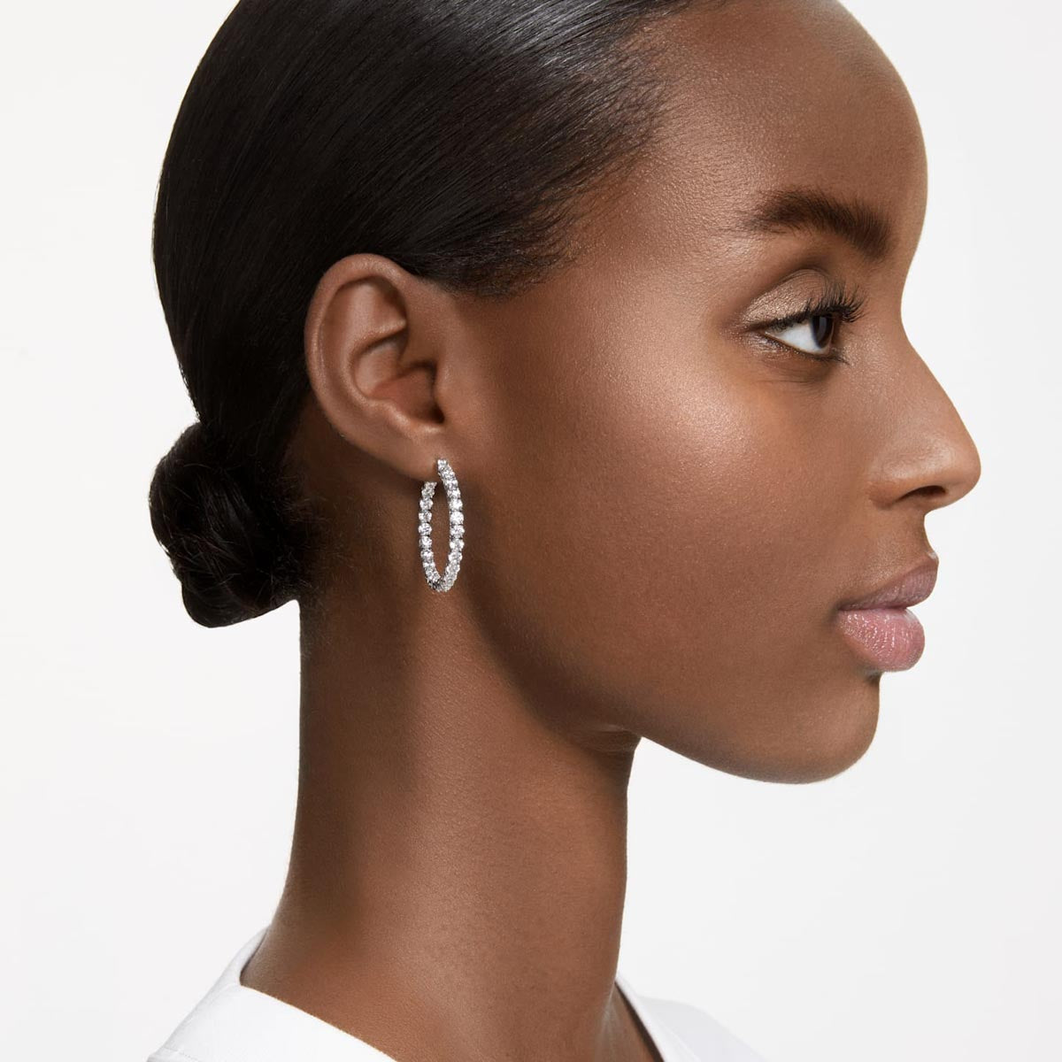 Swarovski Crystal Matrix Hoop Earrings
