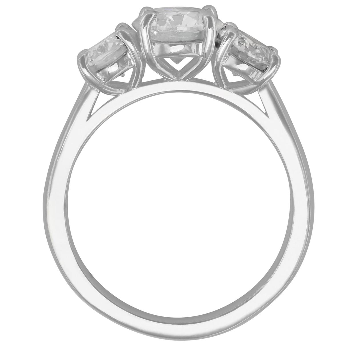 Estate Diamond Three Stone Engagement Ring in Platinum (2ct tw)