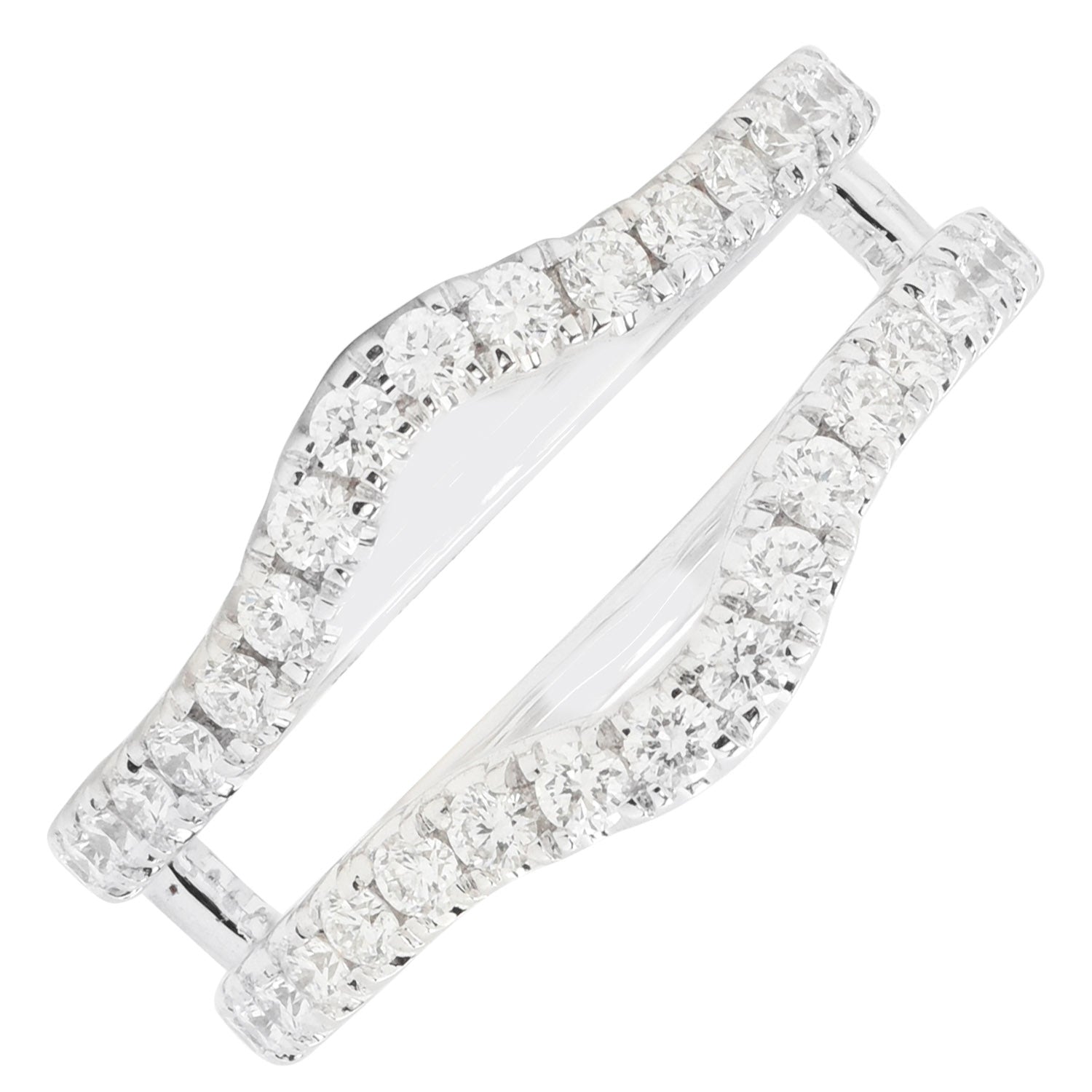 Diamond Curved Wedding Ring Insert in 14kt White Gold (7/8ct tw)