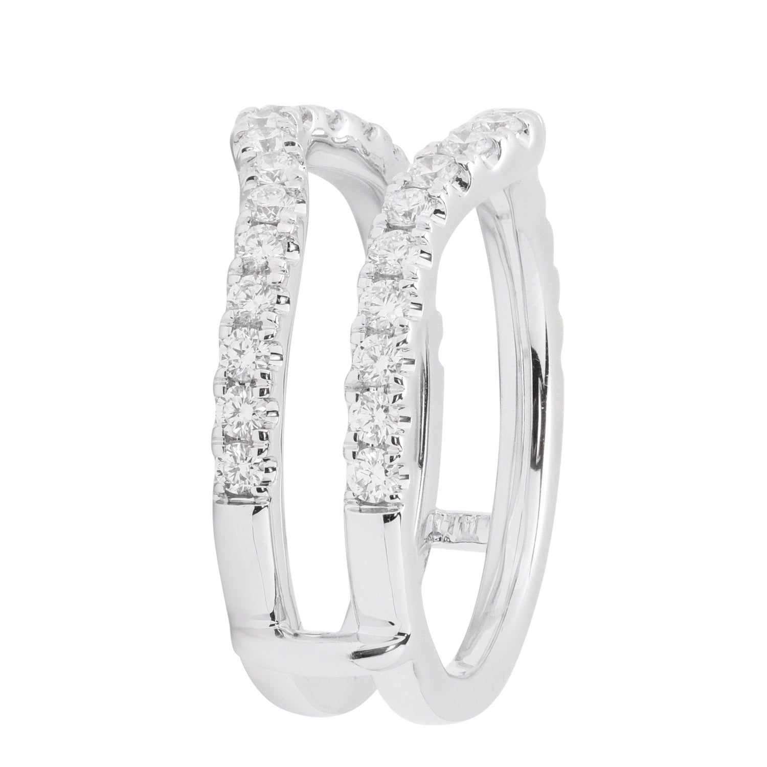 Diamond Curved Wedding Ring Insert in 14kt White Gold (7/8ct tw)