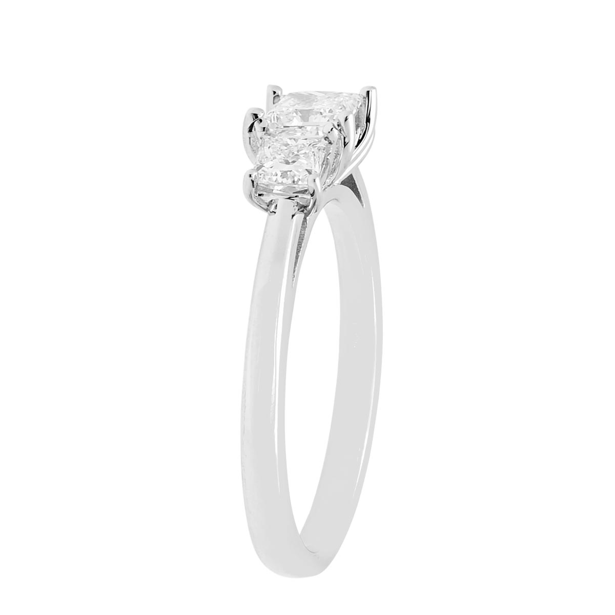 Princess Diamond Three Stone Ring in 14kt White Gold (1ct tw)