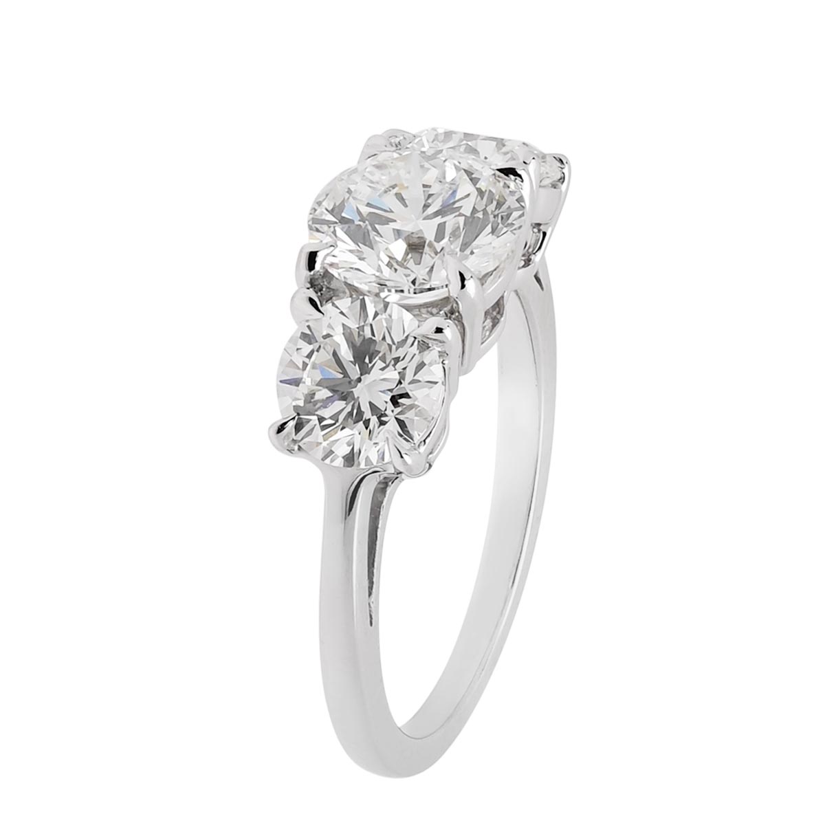 Three Stone Diamond Engagement Ring in Platinum (2 7/8ct tw)