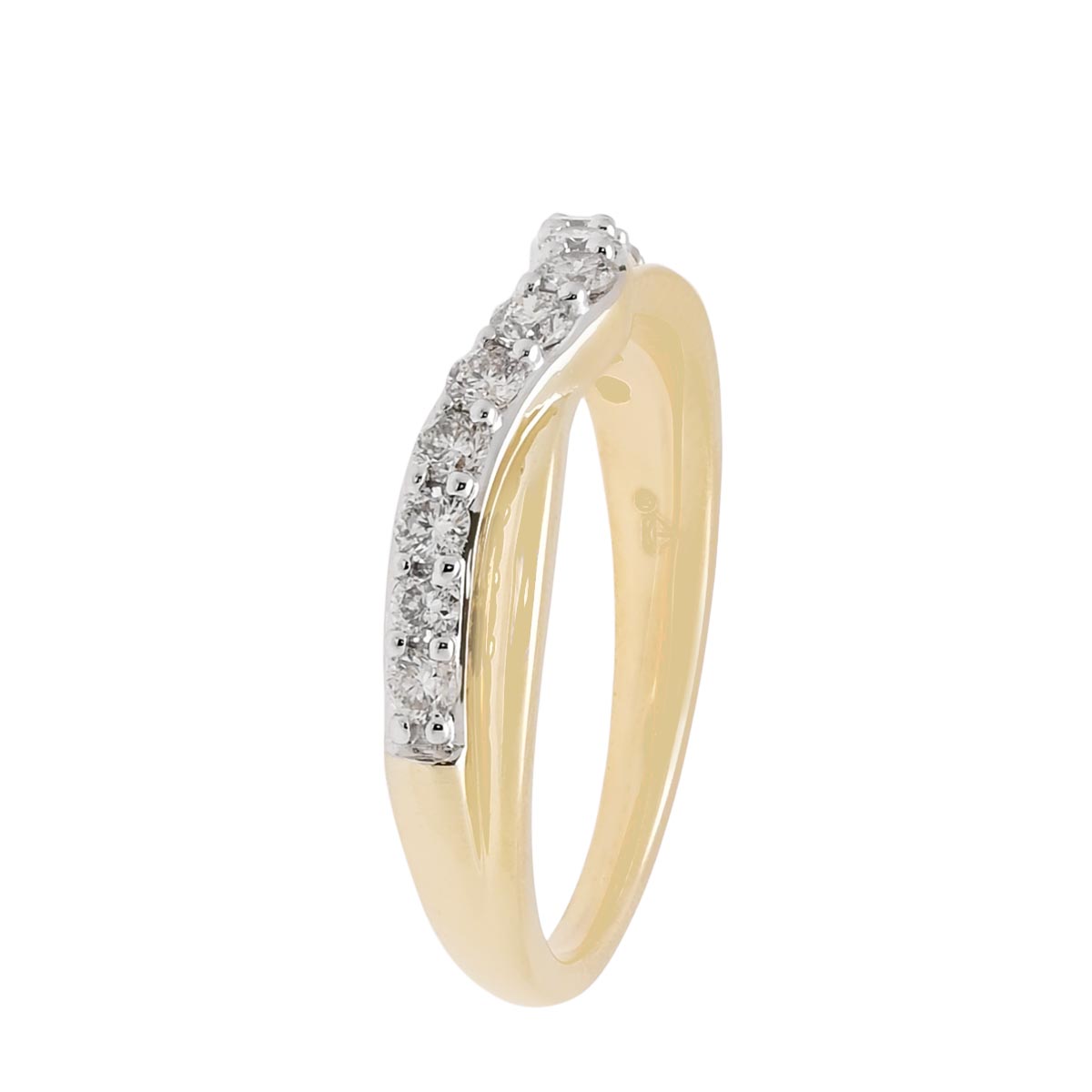 Diamond Curved Band in 14kt Yellow Gold (1/2ct tw)