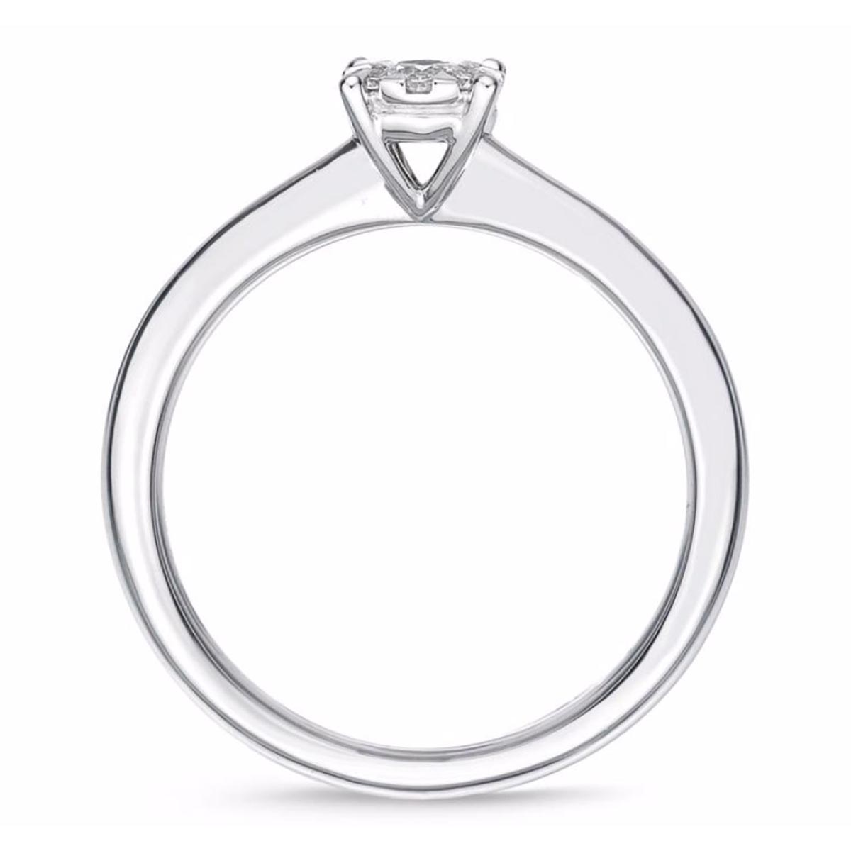 Estate Diamond Halo Engagement Ring in 18kt White Gold (1/7ct tw)