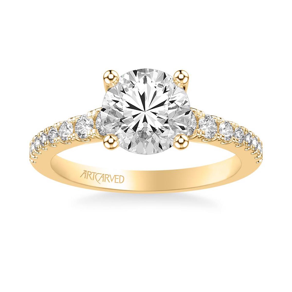 Artcarved Diamond Engagement Ring Setting in 14kt Yellow Gold (3/8ct tw)