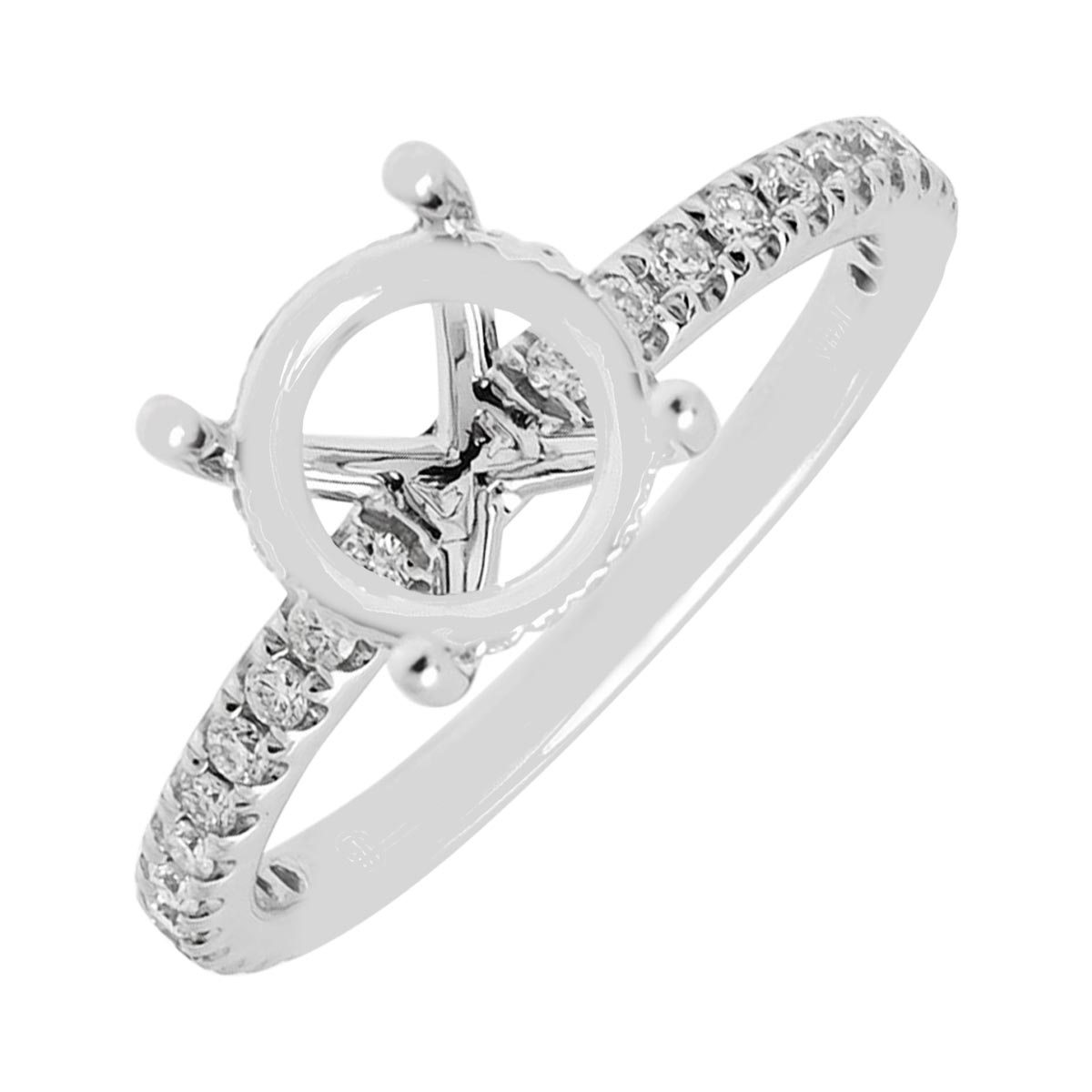 Diamond Engagement Ring Setting in 14kt White Gold (1/3ct tw)