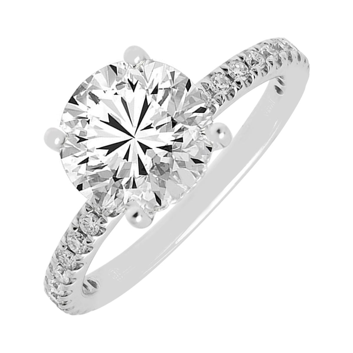 Diamond Engagement Ring Setting in 14kt White Gold (1/3ct tw)