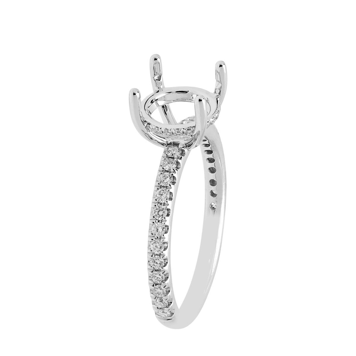 Diamond Engagement Ring Setting in 14kt White Gold (1/3ct tw)