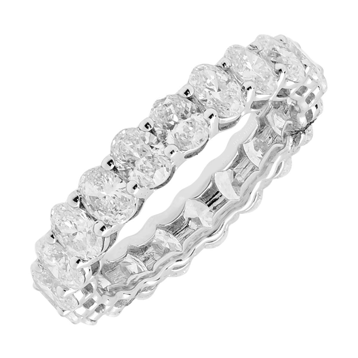 Oval Diamond Eternity Band in 14kt White Gold (3ct tw)