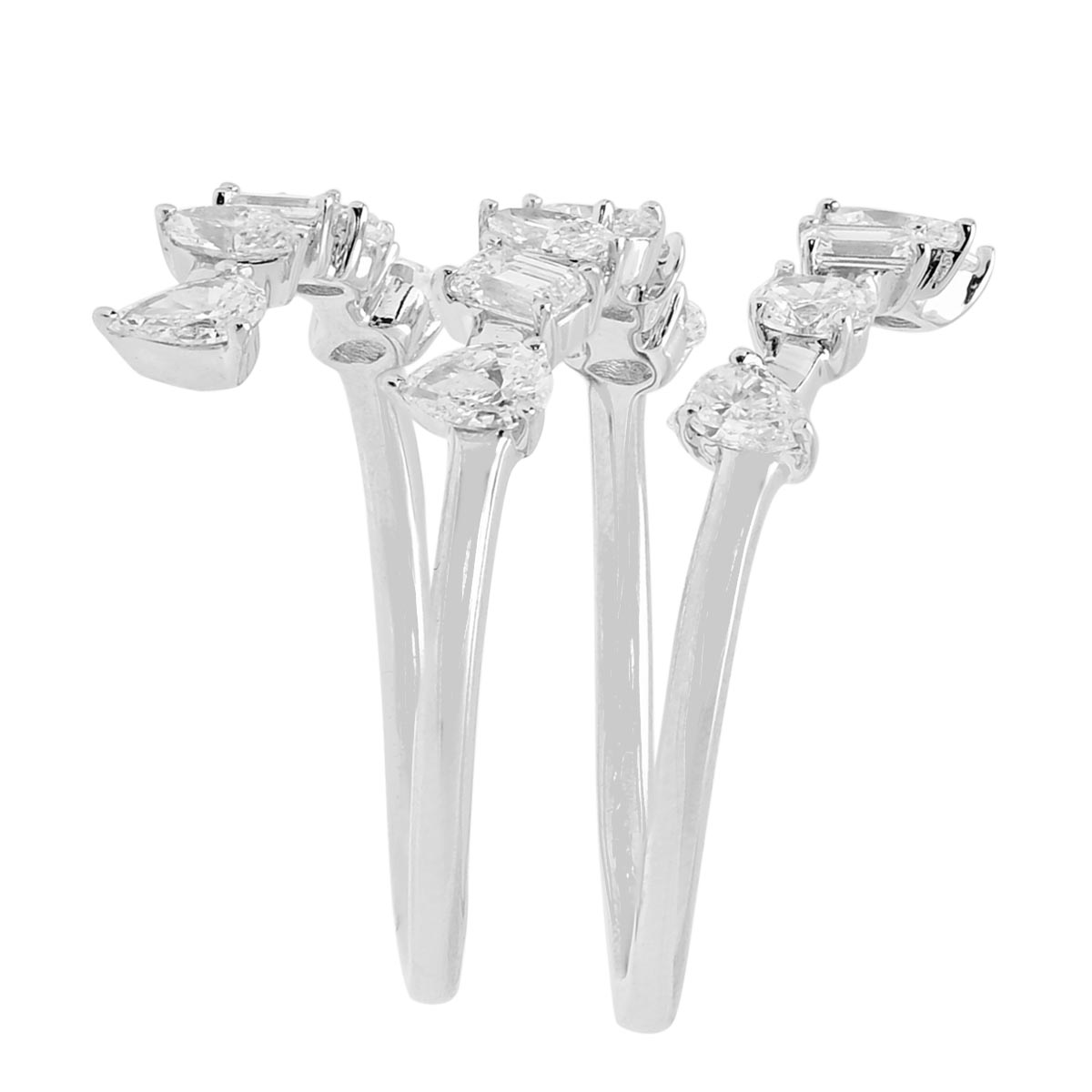 Multi Shaped Diamond Ring in 14kt White Gold (1 5/8ct tw)