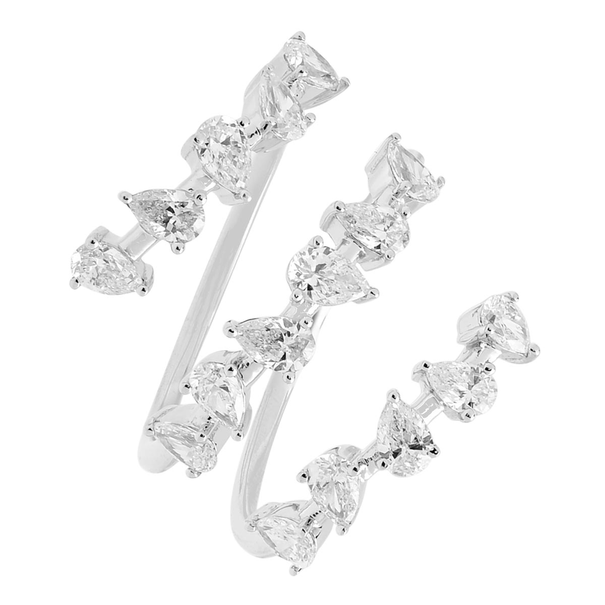 Pear Shaped Diamond Ring in 14kt White Gold (1 1/2ct tw)