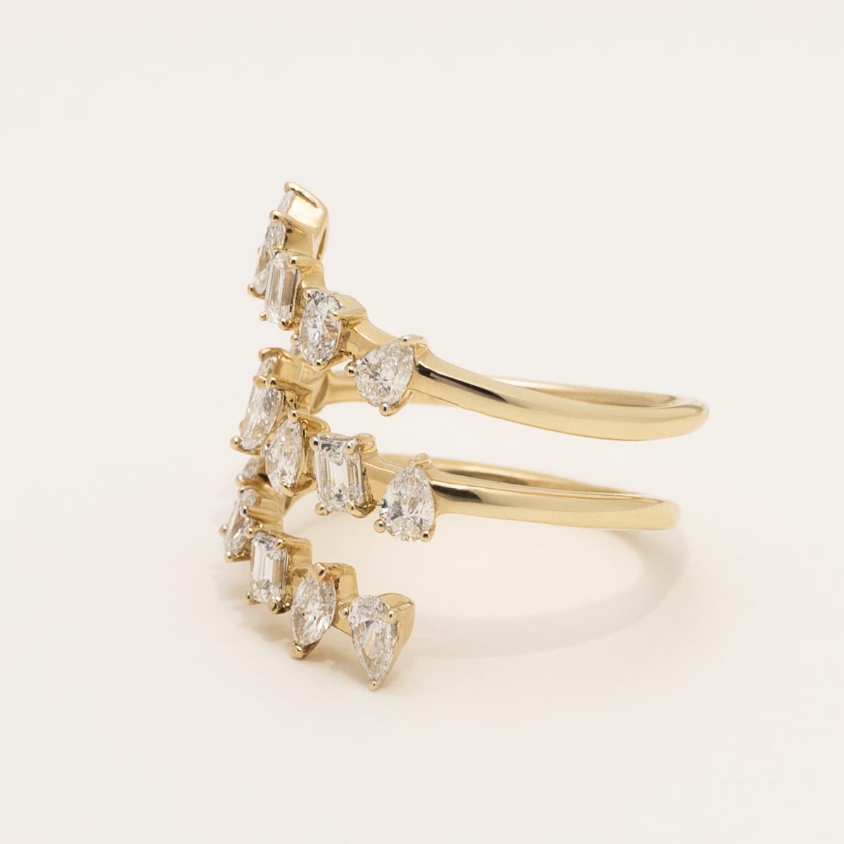 Multi Shaped Diamond Ring in 14kt Yellow Gold (1 1/2ct tw)