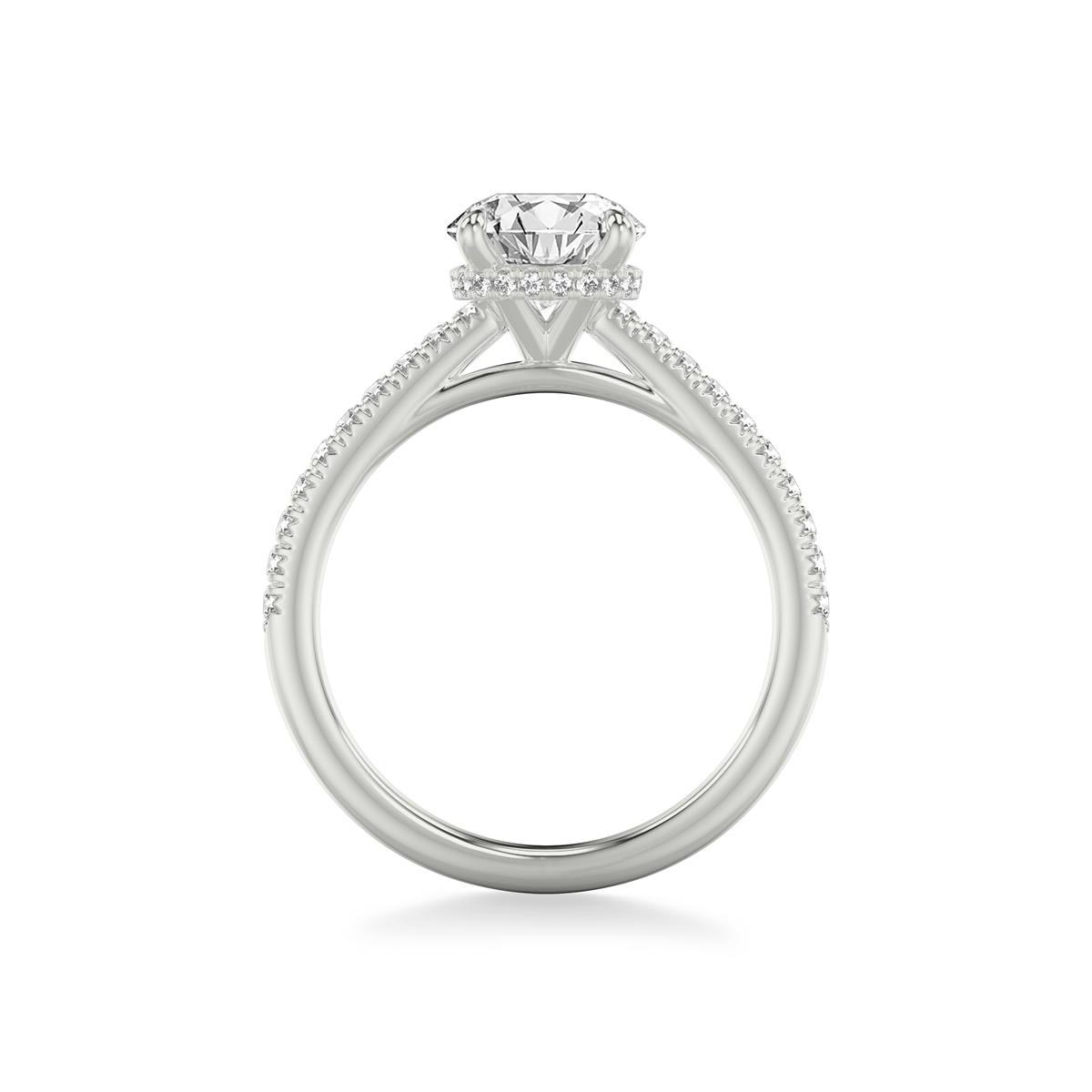 Artcarved Diamond Engagement Ring Setting in 14kt White Gold (1/4ct tw)