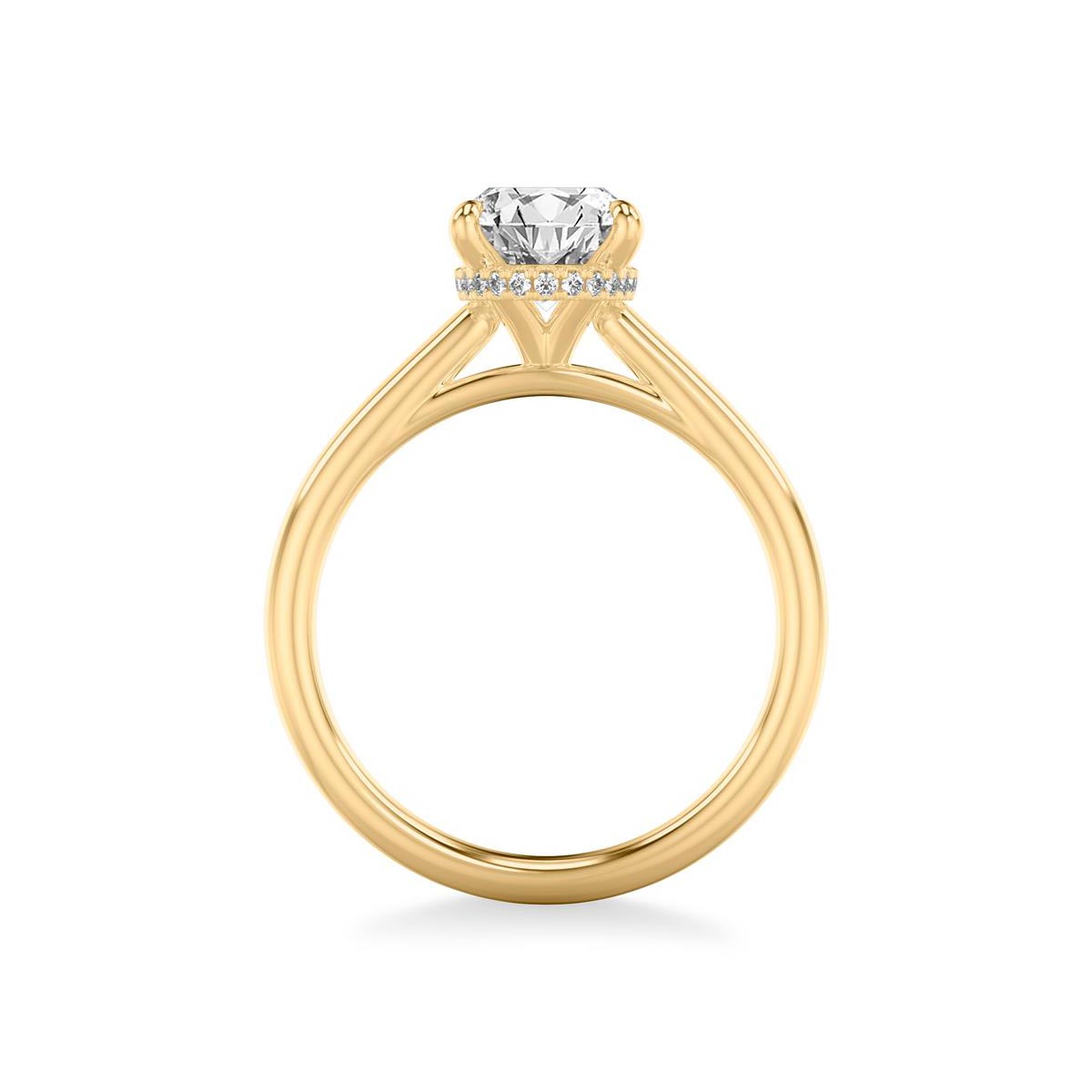 Artcarved Diamond Engagement Ring Setting in 14kt Yellow Gold (1/10ct tw)