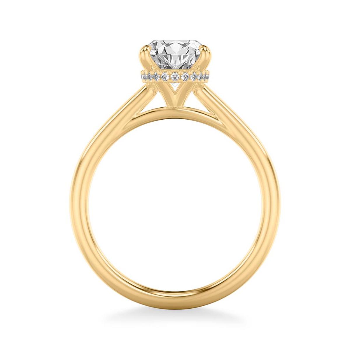 Artcarved Diamond Engagement Ring Setting in 14kt Yellow Gold (1/10ct tw)