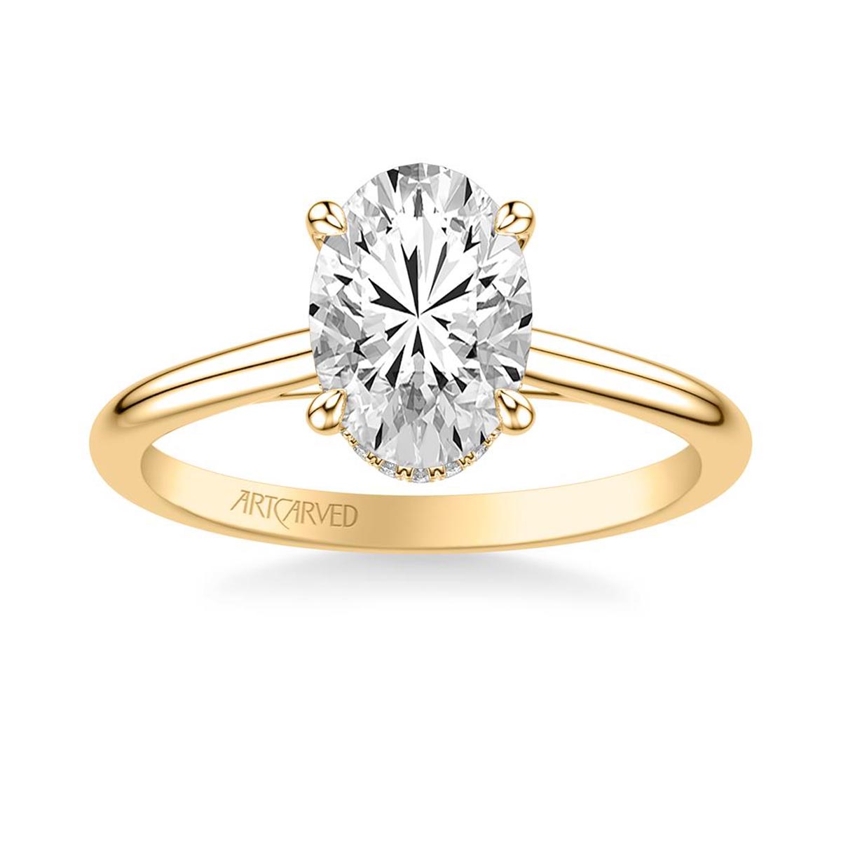 Artcarved Diamond Engagement Ring Setting in 14kt Yellow Gold (1/10ct tw)