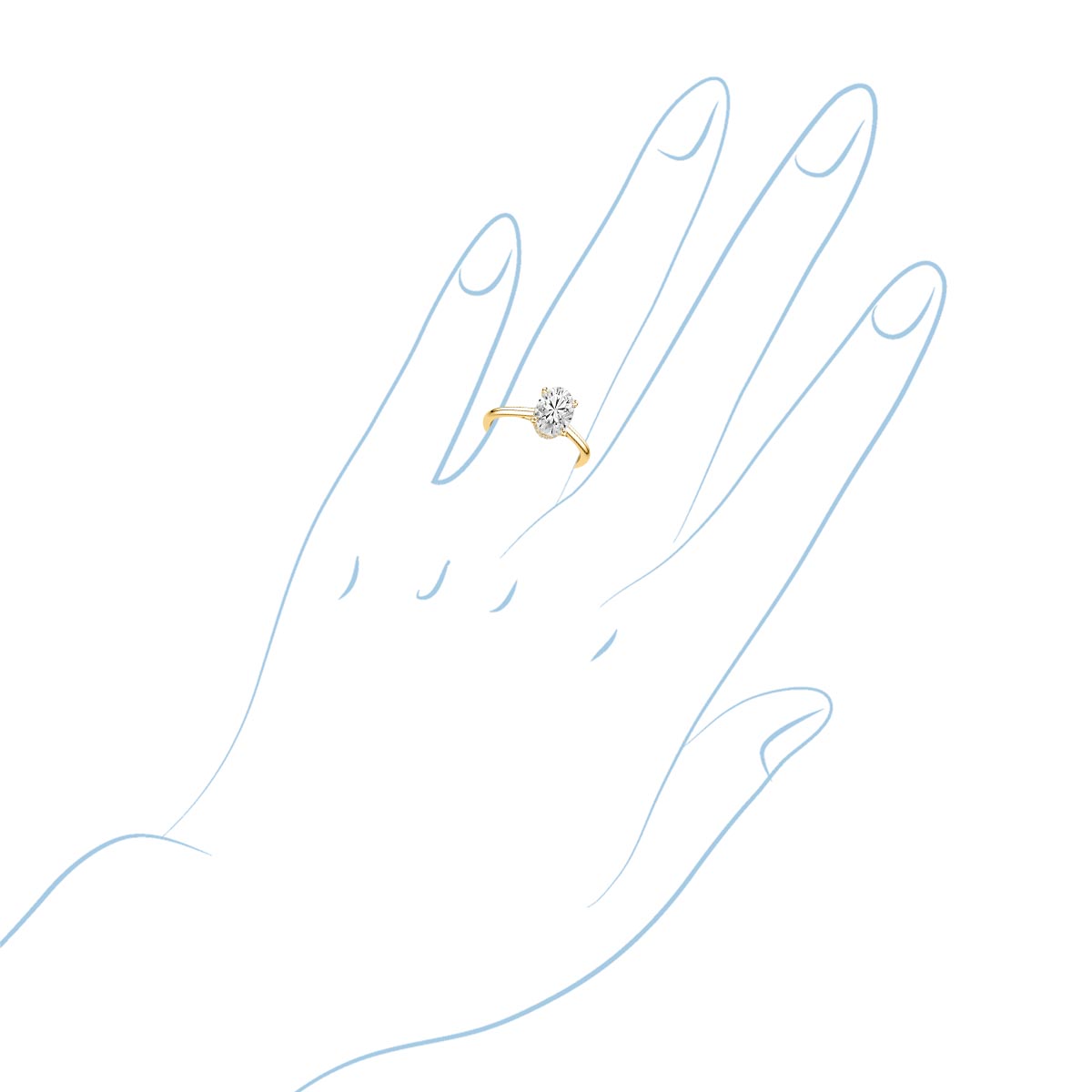 Artcarved Diamond Engagement Ring Setting in 14kt Yellow Gold (1/10ct tw)