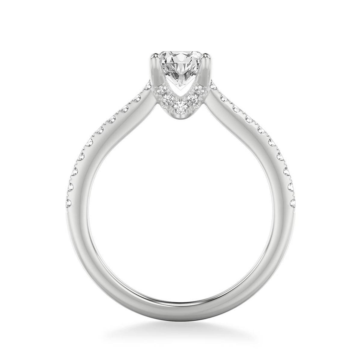 Artcarved Diamond Engagement Ring Setting in 14kt White Gold (1/4ct tw)