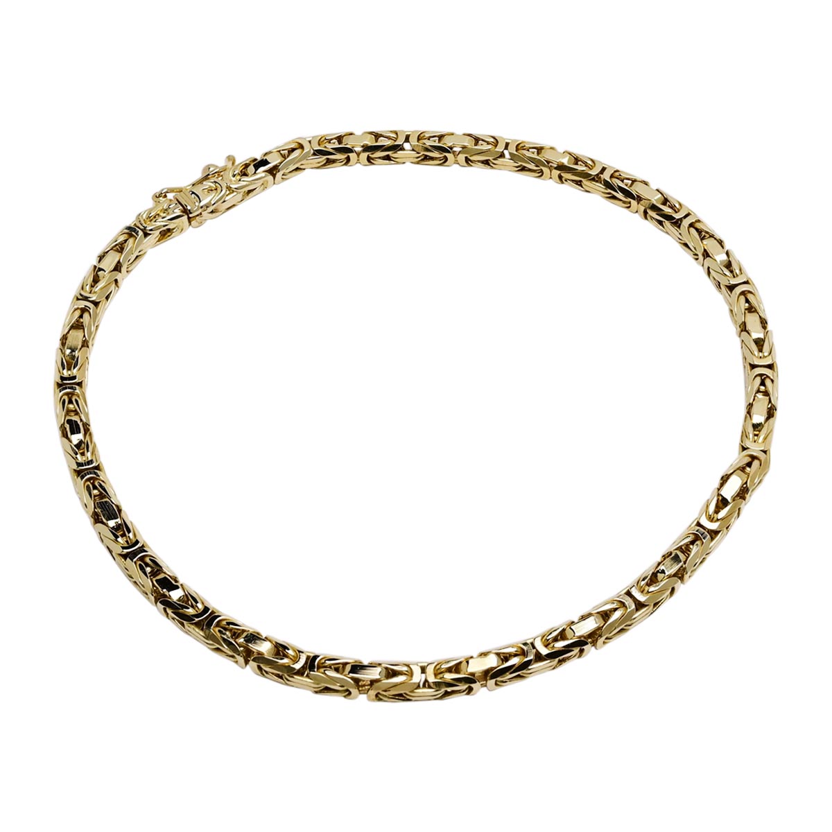 Estate Byzantine Link Bracelet in 14kt Yellow Gold