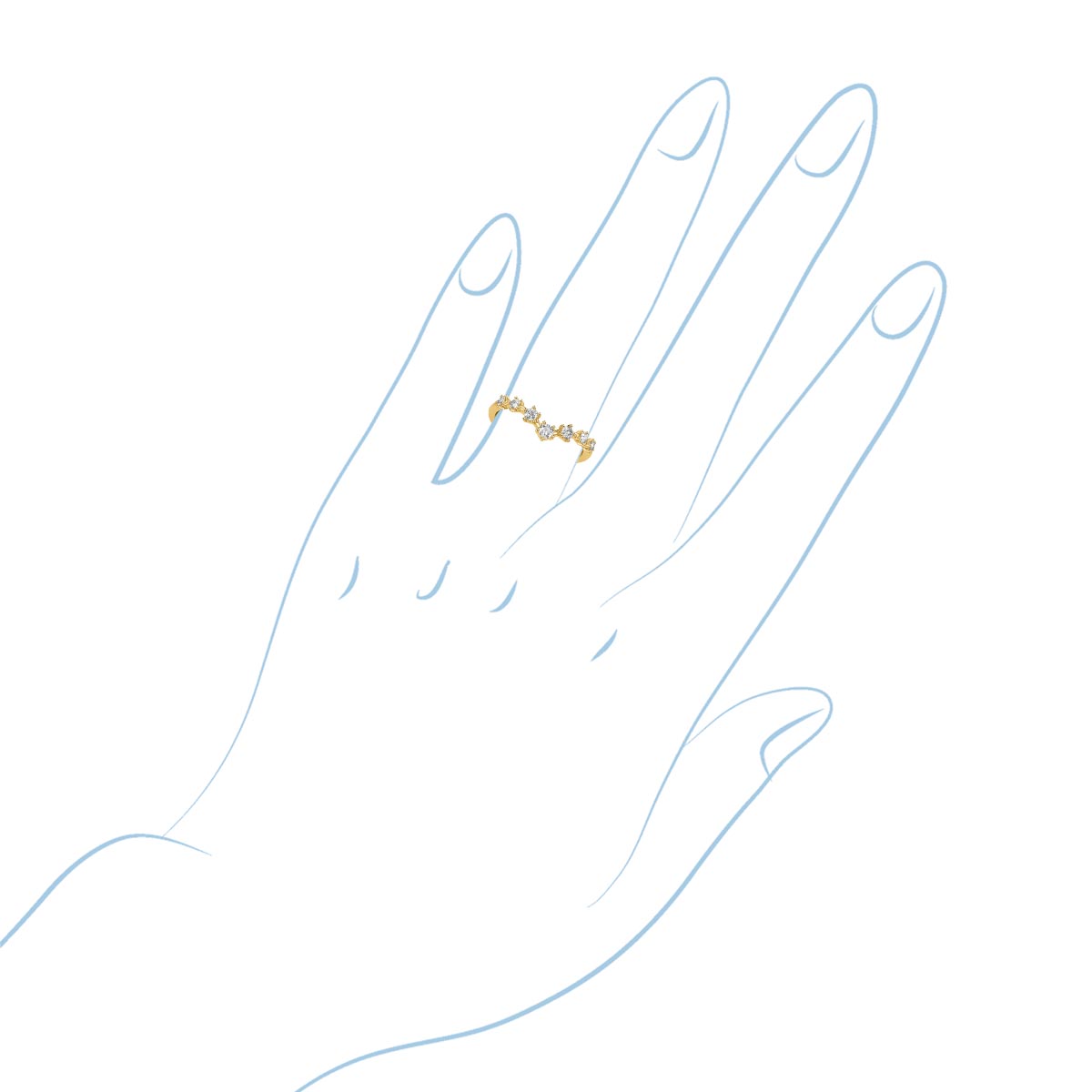 Diamond V-Shaped Band in 14kt Yellow Gold (1/3ct tw)