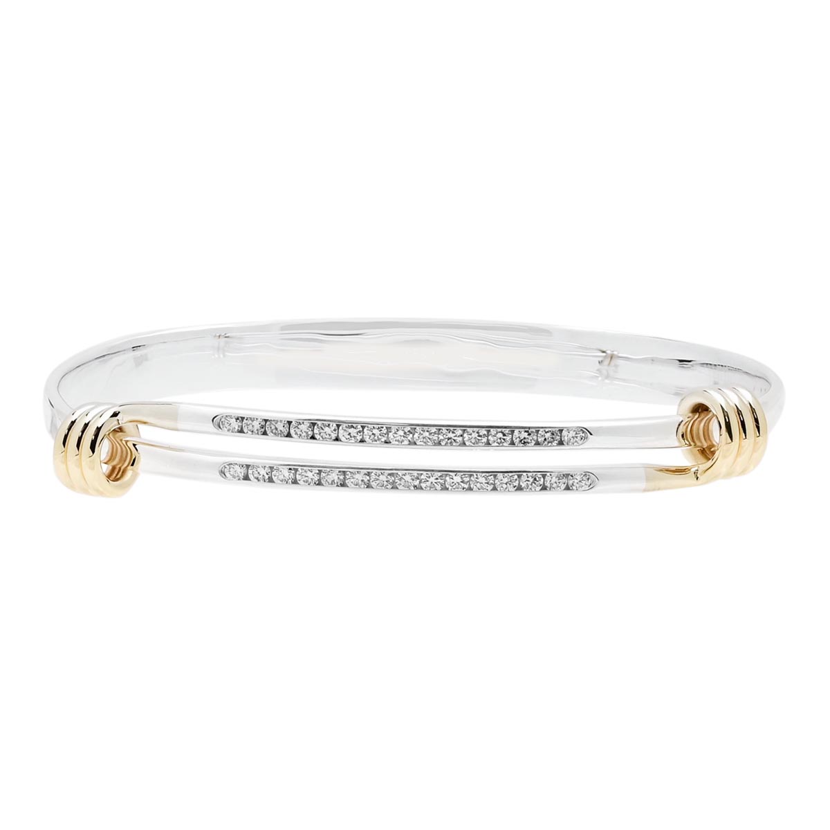 E.L. Designs Signature Diamond Bracelet in Sterling Silver and 14kt Yellow Gold (5/8ct tw)