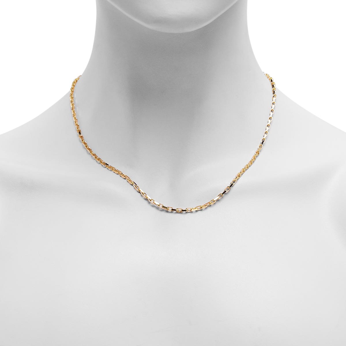 French Cable Chain in 14kt Yellow Gold (18 inches and 2.4mm wide)
