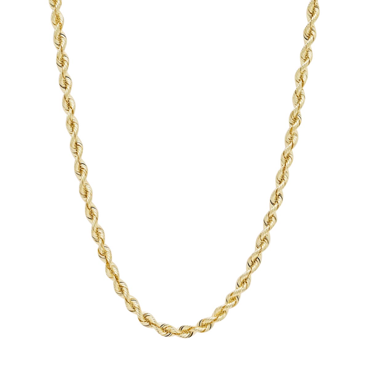 Silk Rope Chain in 14kt Yellow Gold (20 inches and 3.7mm wide)