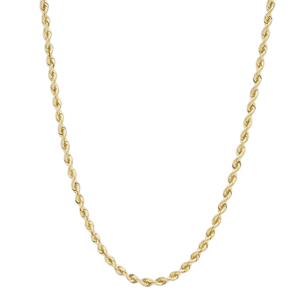 Silk Rope Chain in 14kt Yellow Gold (18 inches and 3mm wide)
