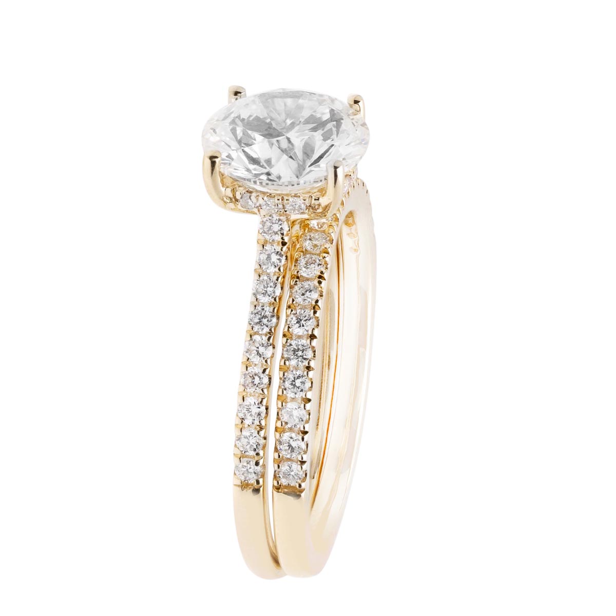 Lab Grown Diamond Bridal Set in 14kt Yellow Gold (2 1/2ct tw)