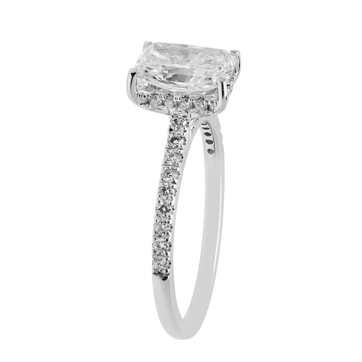 Lab Grown Radiant Diamond Bridal Set in 14kt White Gold (2 1/2ct tw)