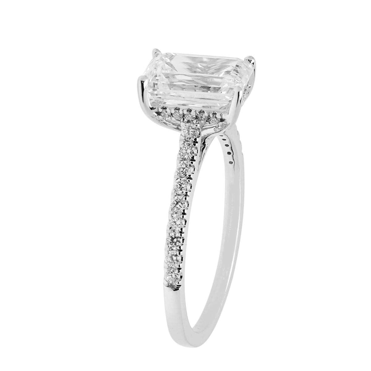Lab Grown Emerald Cut Diamond Bridal Set in 14kt White Gold (2 1/2ct tw)
