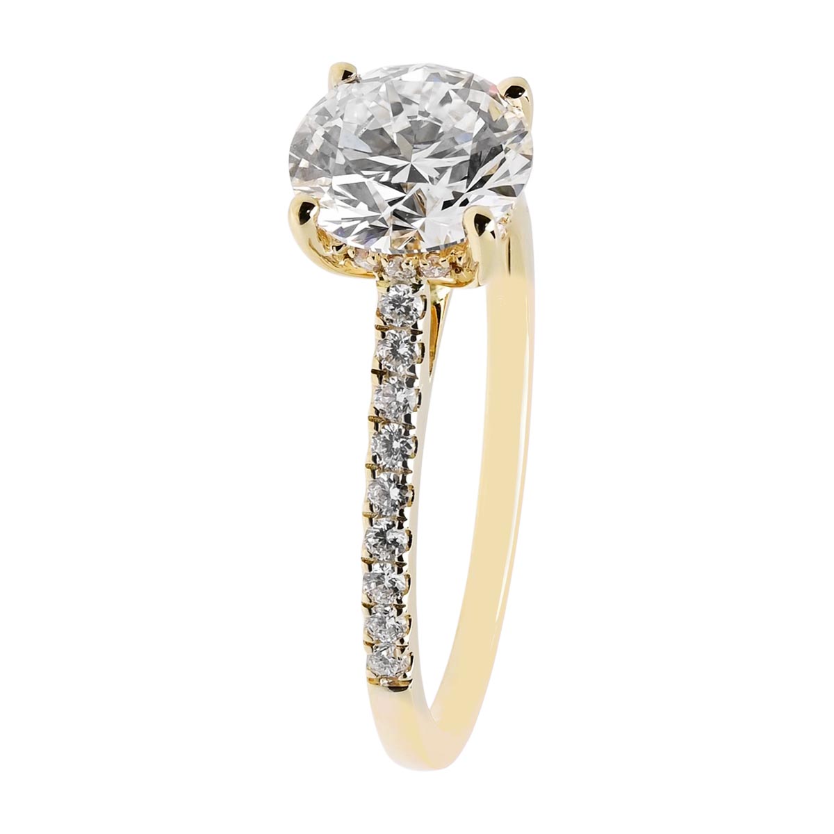 Lab Grown Diamond Bridal Set in 14kt Yellow Gold (2ct tw)