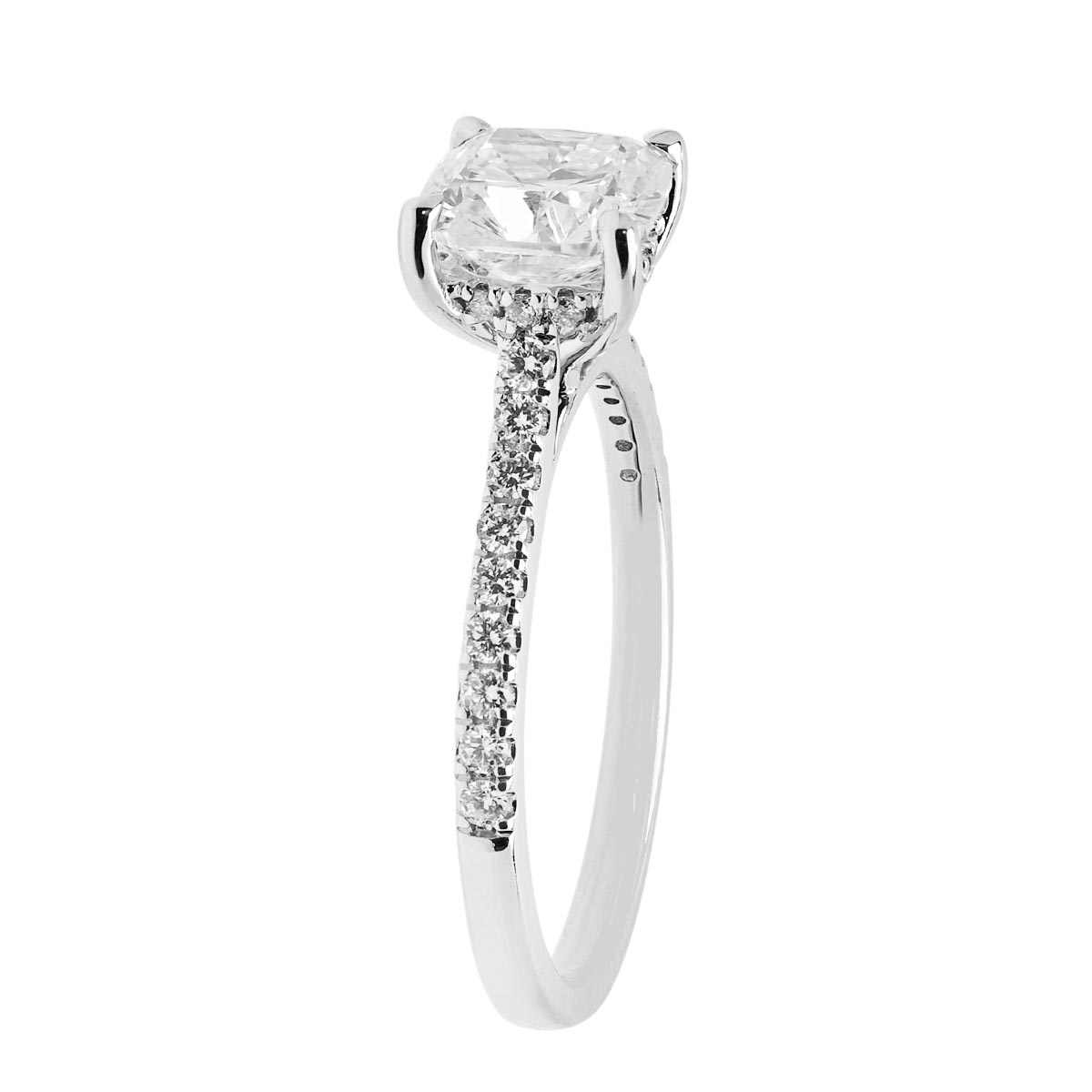 Lab Grown Cushion Diamond Bridal Set in 14kt White Gold (2 1/2ct tw)