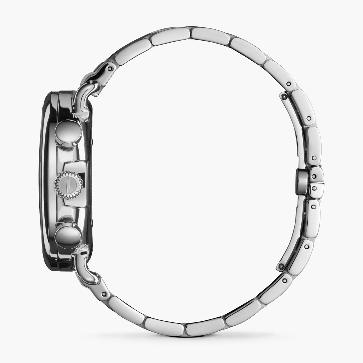 Shinola Runwell Mens Chronograph Watch with Black Dial and Stainless Steel Bracelet (quartz movement)