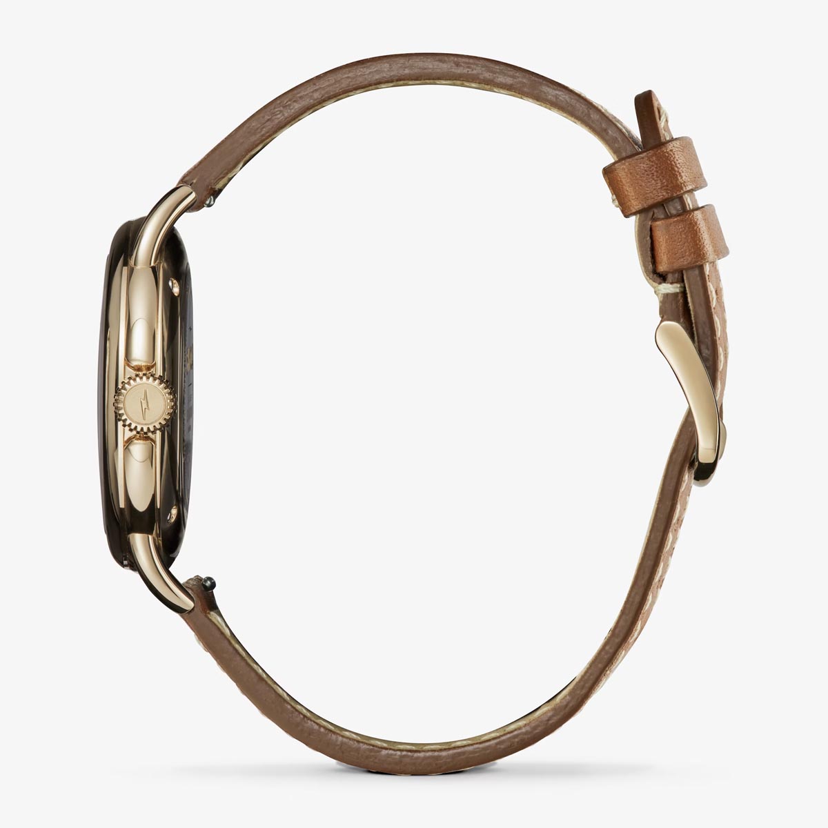 Shinola Runabout Ladies Watch with White Dial and Tan Leather Strap (quartz movement)