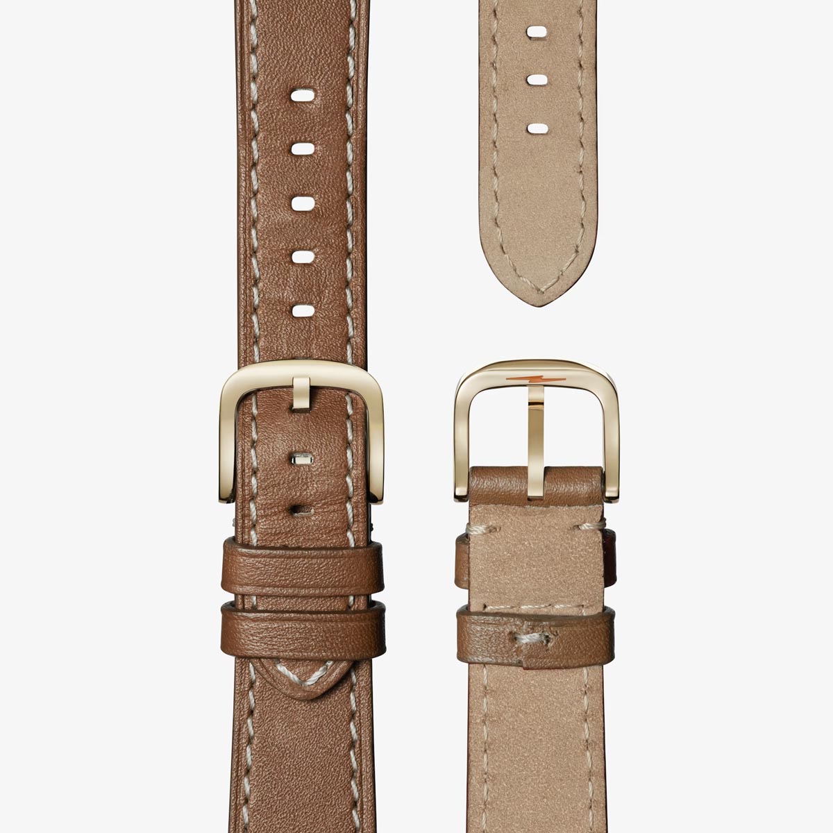 Shinola Runabout Ladies Watch with White Dial and Tan Leather Strap (quartz movement)