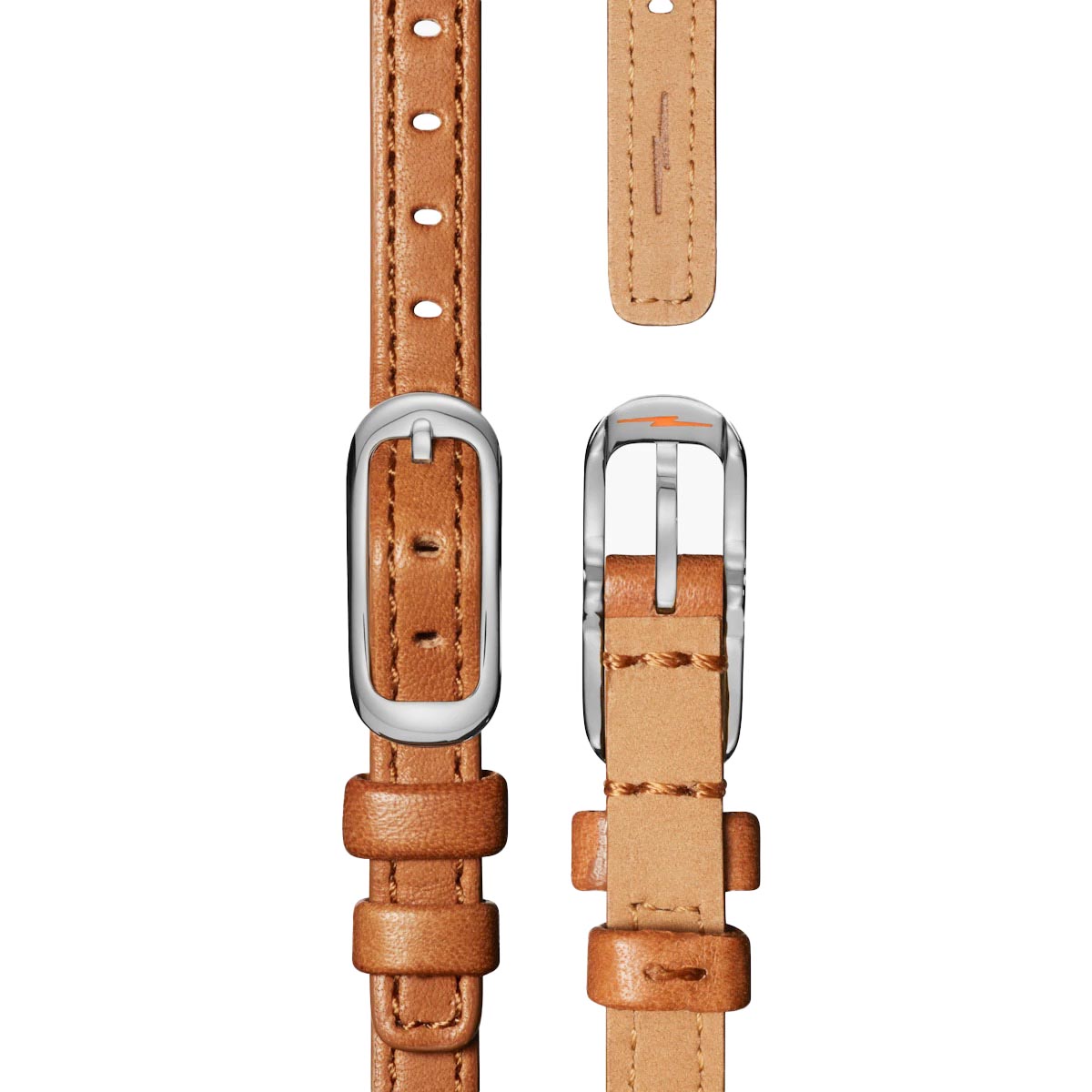 Shinola Birdy Watch with White Mother of Pearl  Dial and Brown Double Wrap Leather Strap (quartz movement)
