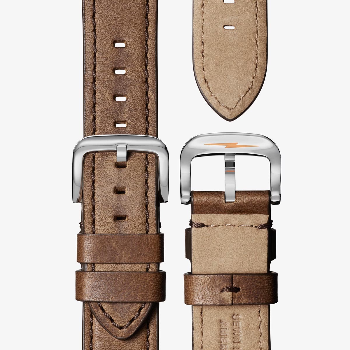 Shinola Runwell Automatic Watch with Blue Dial and Tan Leather Strap (automatic movement)