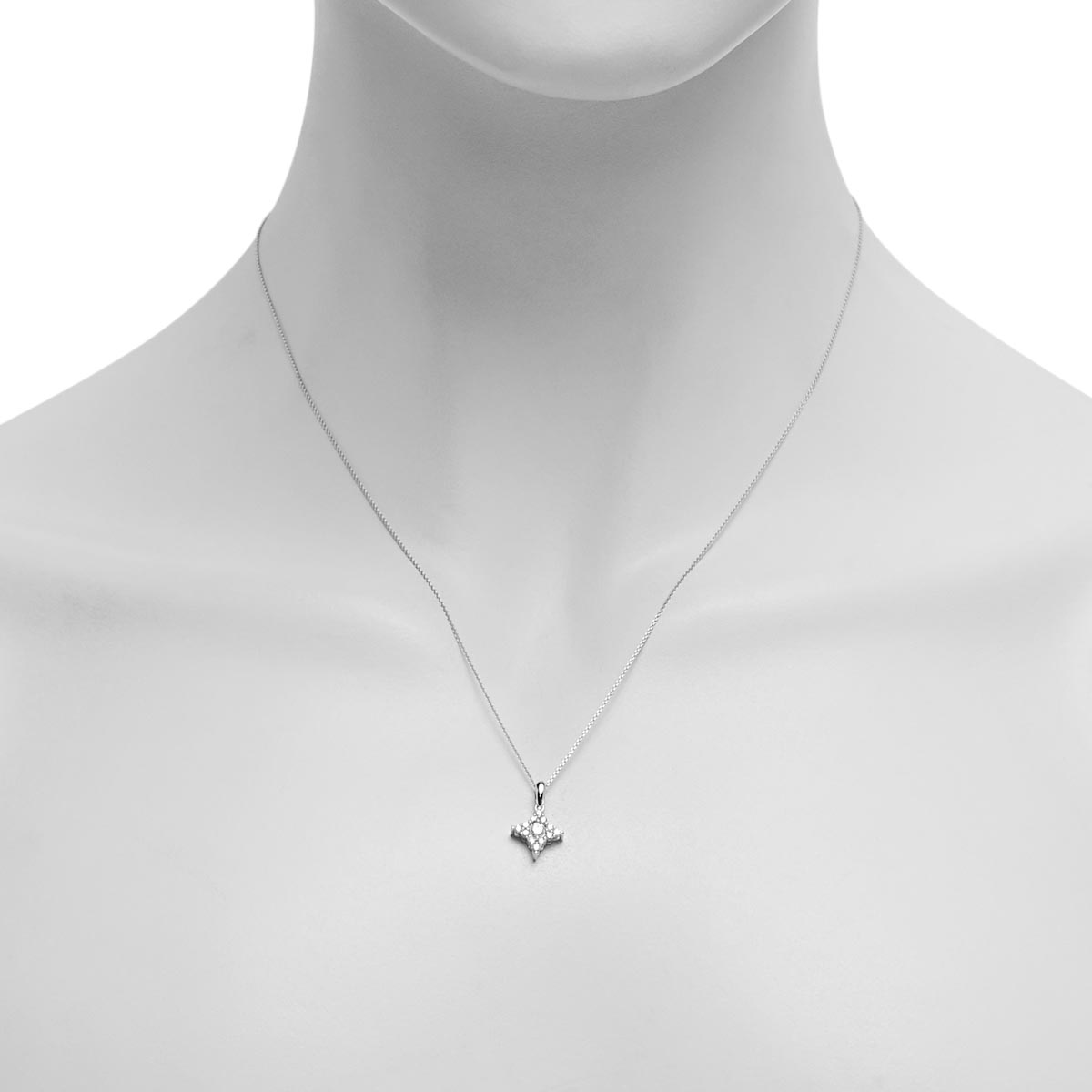 Diamond Star Necklace in 14kt White Gold (1/4ct tw)