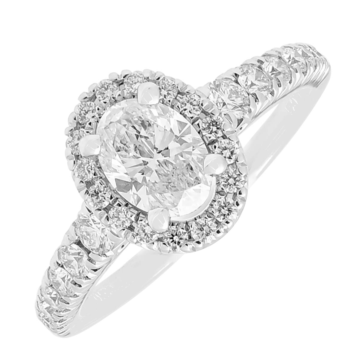 Oval Diamond Engagement Ring in 14kt White Gold (1 1/4ct tw)