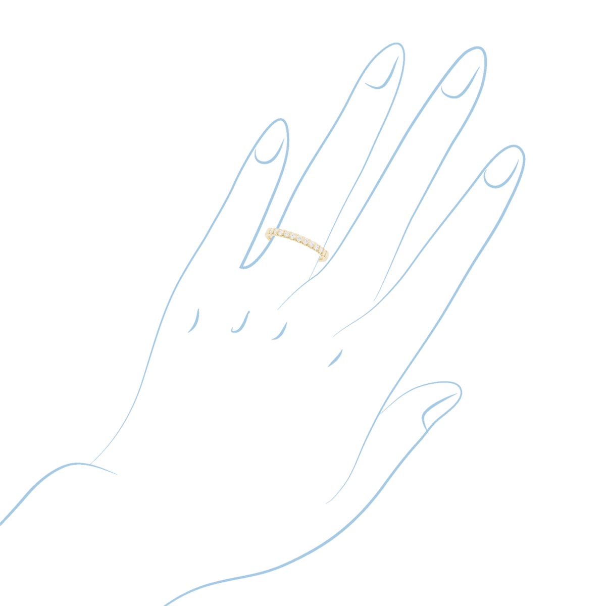 Diamond Band in 14kt Yellow Gold (1/4ct tw)