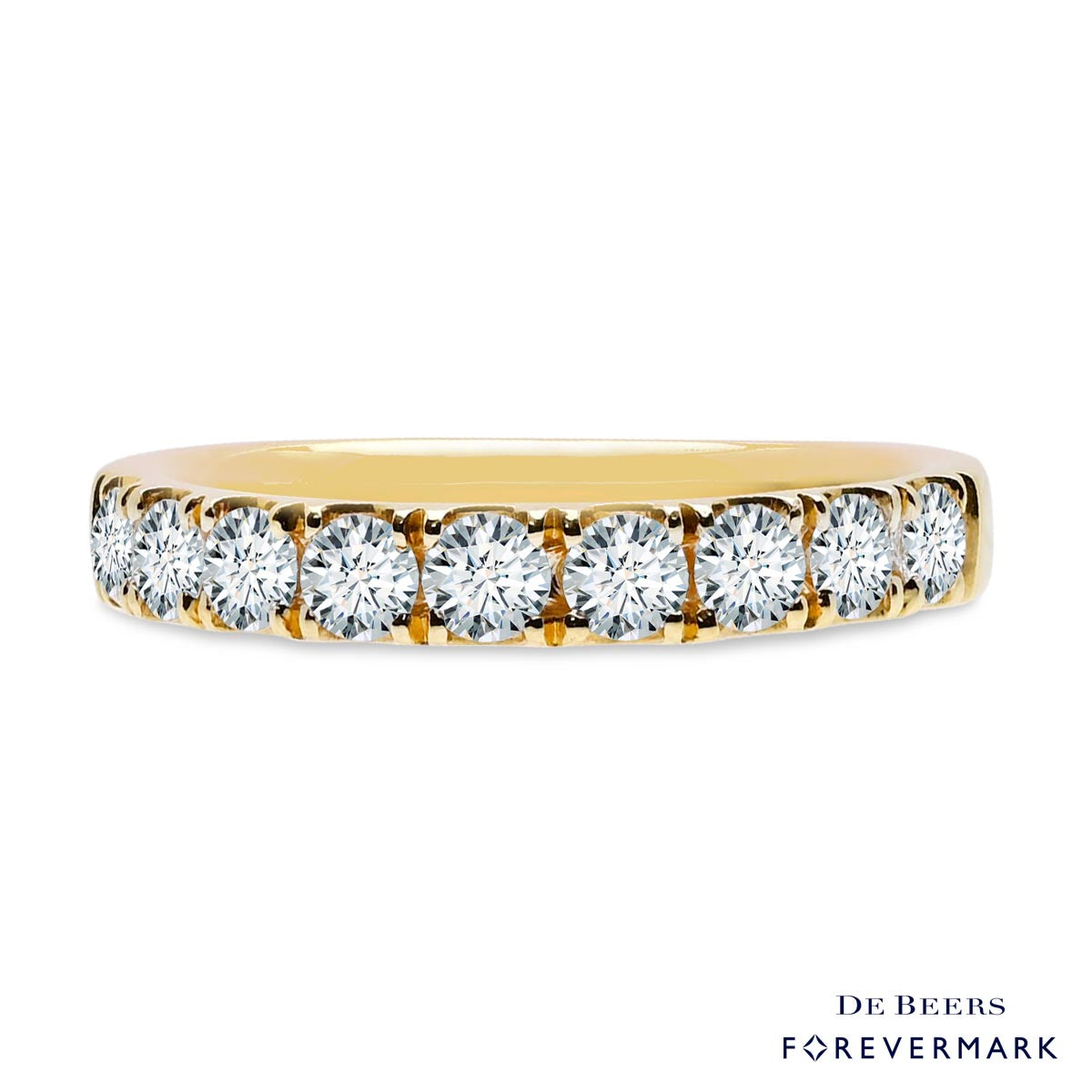 De Beers Forevermark Diamond Wedding Band in 18kt Yellow Gold (3/4ct tw)