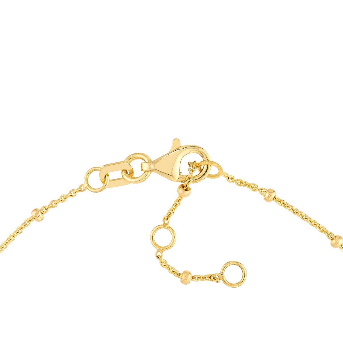 Mama Bear and Heart Bracelet in 14kt Yellow Gold