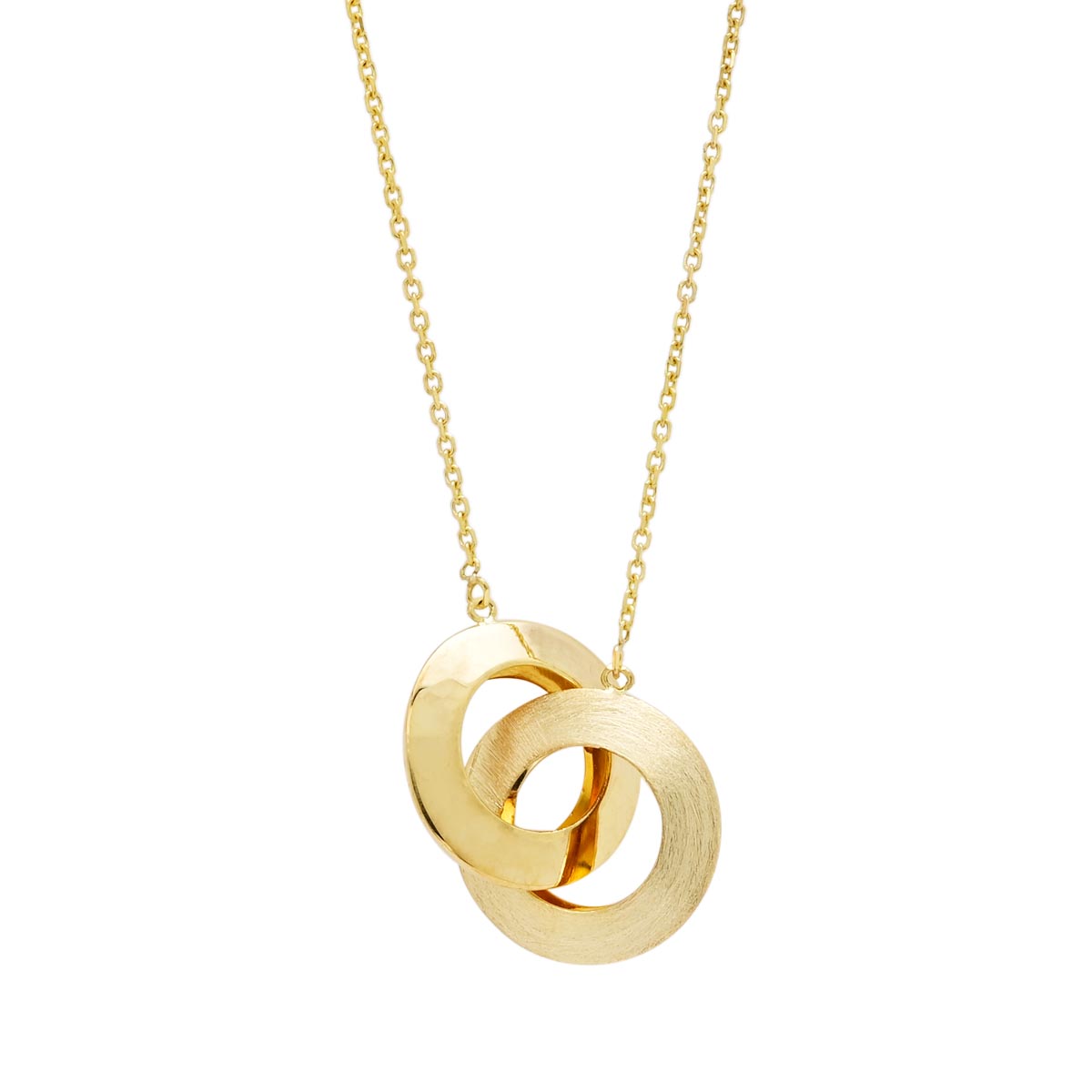 Interlocking Circle Necklace in 14kt Yellow Gold