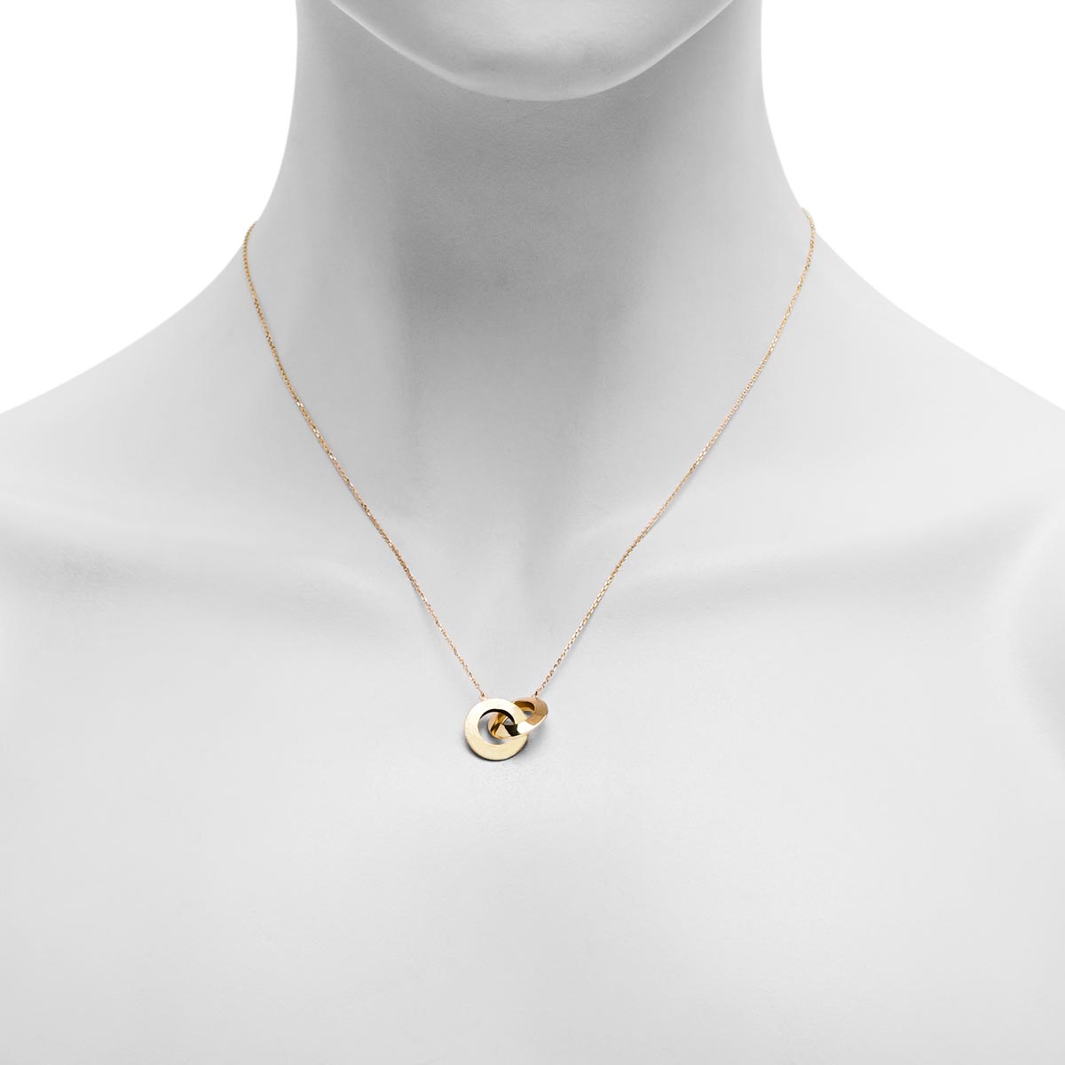 Interlocking Circle Necklace in 14kt Yellow Gold