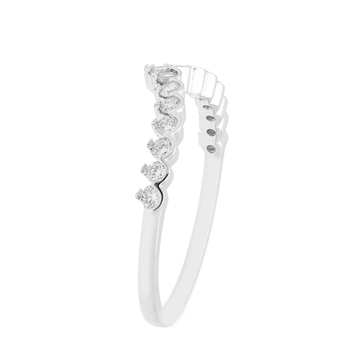 Diamond Curve Wedding Band in 14kt White Gold (1/3ct tw)