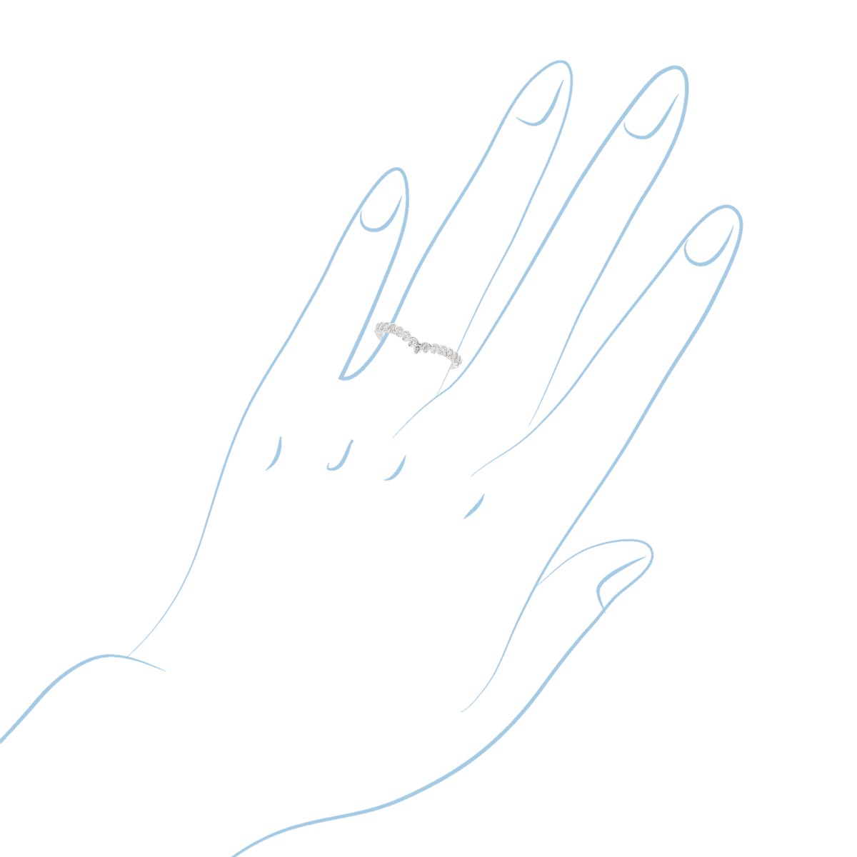 Diamond Curve Wedding Band in 14kt White Gold (1/3ct tw)